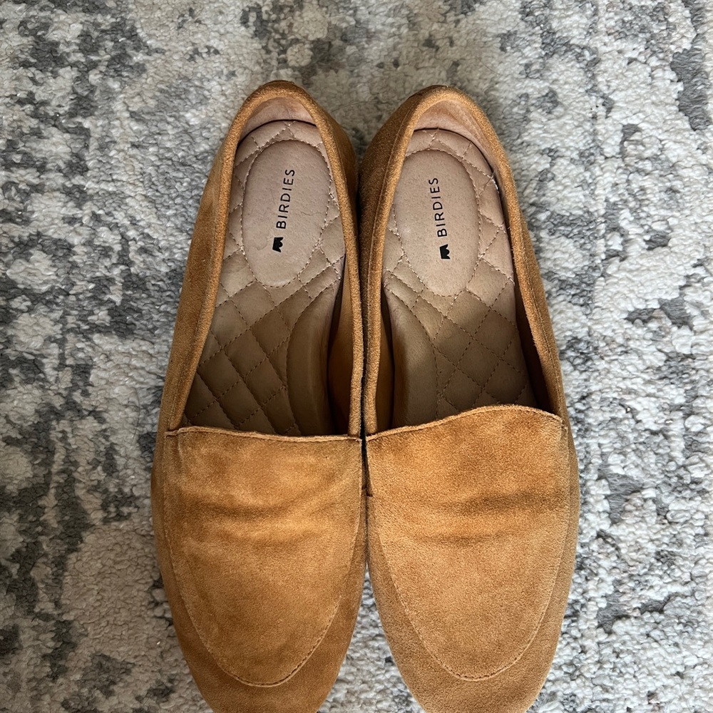 Birdies Women's Camel Suede Flats